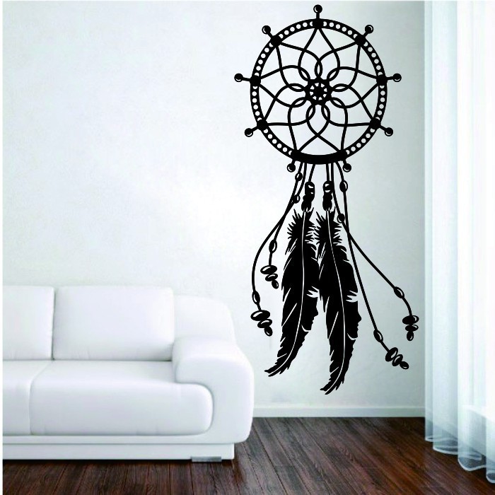 Dreamcatcher Wall art be brave decal Decal home Feather nursery arrow Vinyl gifts Boys  girl Wall Bedroom Kids Room Home Decor 1724ER