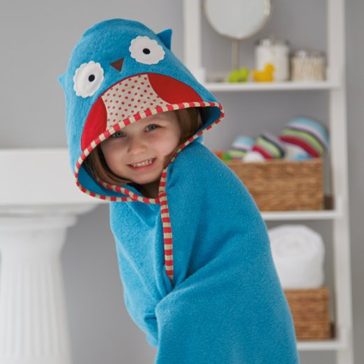 Cartoon Animal Baby Hooded Bathrobe Bath Towel Bath Terry Bathing Robe For Child (6)