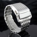 Electronic 2016 New Digital Watch Full Stainless Steel Men Wristwatches Military Men Sports Watches Fashion LED