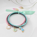 New 1pack 3pcs Candy Color Fruit Muiti Color Scrunchy For Girls Rubber Hair Rope Ponytail Gum