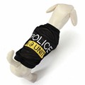Creative Home Lovely Pet Supplies Spring and Summer Fashion Environmental Protection Polyester Black Police Vest Pet