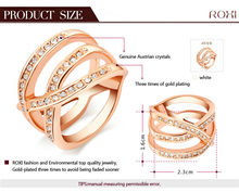 Roxi Fashion Women s Jewelry High Quality Ring Rose Gold Plated Amazing Design Round Pave Austrian