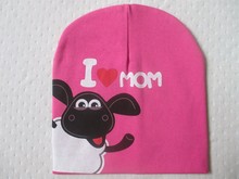 2016 Fashion Girls Hat Cotton Warm Winter Autumn Cap Kids Hats Beanies Pentagram sheep I love papa I love mama baby hat