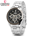 CHENXI Brand Full Steel Quartz Men Watch Fashion Casual Rhinestones Wristwatch Male Decorative Small Dial Clock
