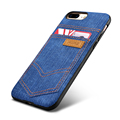 Fashion Cowboy Jean Leather Silicone Back Cover Case For Apple iPhone 7 7 Plus Phone Cases