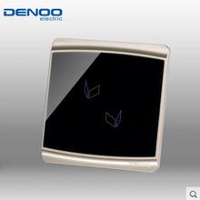 Wholesale new smart home touch electronic wall panel, two billing control sensor switch BLACK 3pcs / lots for Russia