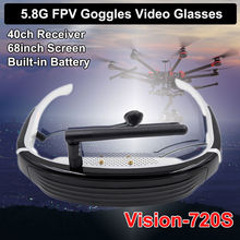Free shipping! Vision-720S 5.8G 40CH HD FPV Racing Drone Goggles Video Glasses 68″ for DJI Quad