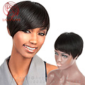 Brazilian Human real hair bob wigs for Black women perruque cheveux humain Short straight African American