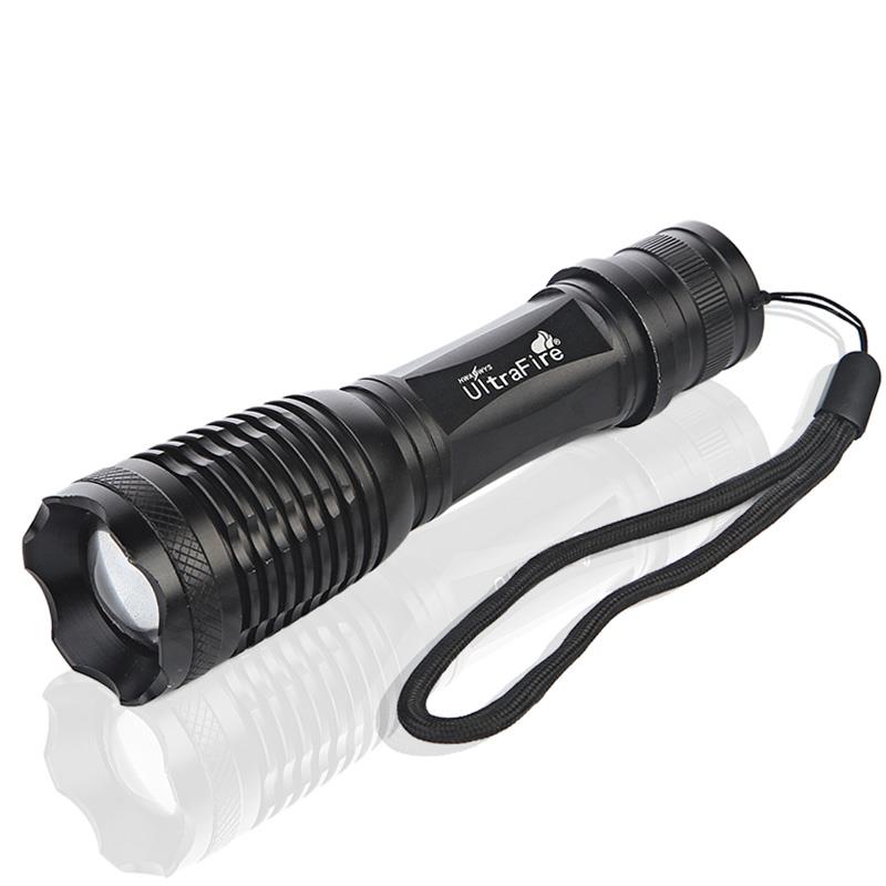 CREE XM-L T6 LED Flashlight 18650 Torch Light Lamp Zoomable 5-Mode Tactical LED Flash Light Powerful Linterna LED Panlight E6