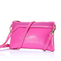 Fashion New Small Cutout Clutch Women Burnished Cowhide Hollow Out Wrist Bag Ladies Designer Casual High