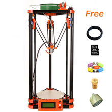 LCD display diy 3d printer kit, High Precision Kossel delta 3d printer with 40m filament masking tape 8GB SD card for Free