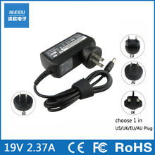 19V 2.37A 5.5*2.5mm laptop AC power adapter charger for Toshiba Satellite T210D T215D T230 T235 T235D Z830 Z835 US/EU/UK Plug