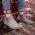 Genuine Leather Chelsea Boots Men Casual Shoes Pointed Toe British Style Men s Ankle Boot Fashion