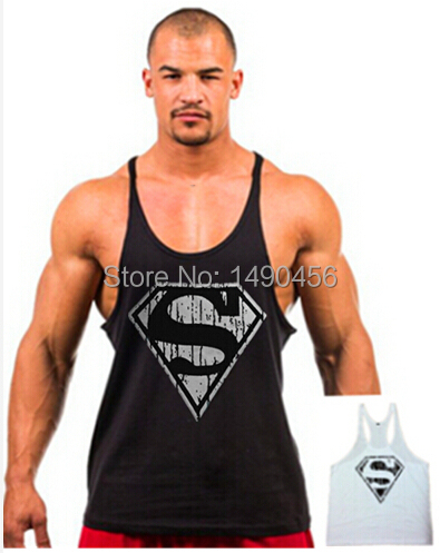 Superman Gym Singlets Mens Tank Tops Shirt Bodybuilding Equipment Fitness Men s Golds Gym Stringer Tank