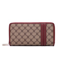 Women Retro Classic Plaid Long Wallet Occident Style Fashion Print Trendy Zipper Purse Ladies Designer Patchwork