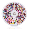 1000pcs set Mix Fimo Resin Sequin Designs Nail Rhinestone Slice Wheel DIY Nail Art Tips Decoration