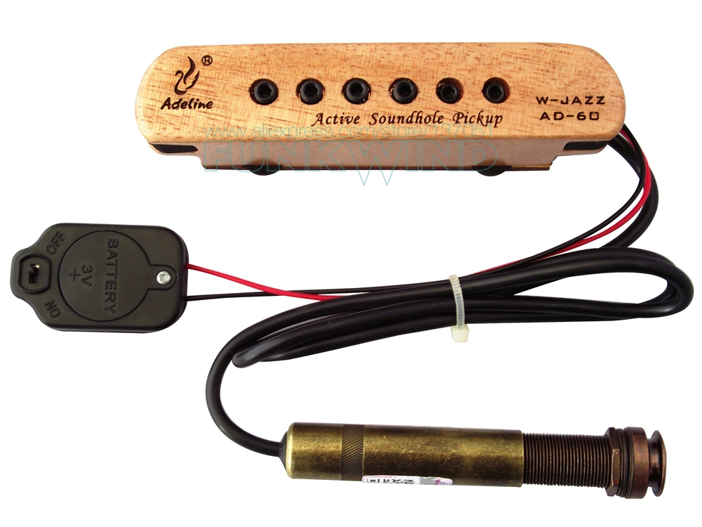 Acoustic Guitar Single Coil Active Soundhole Pickup for Steel Stringed