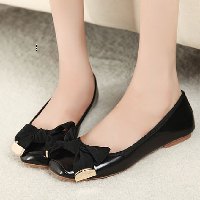 On behalf of a factory direct foreign trade merchandiser flat shoes are comfortable Bow Shoes shoes