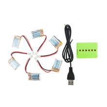 3.7V 150mah Lipo battery 6pcs and charger for jjrc H8 rc Quadcopter Airplane drone Spare Parts wholesale
