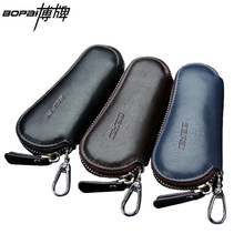 Genuine Leather Car Key Wallets Men Key Holder Housekeeper Keys Organizer Women Keychain Covers Zipper Key Case Bag Pouch Purse