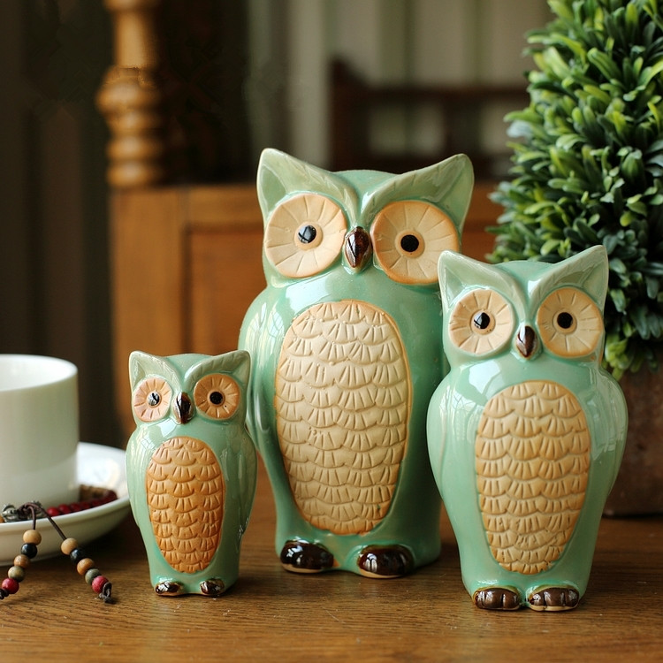 ceramic owl garden ornaments