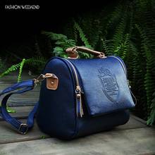 Hot Sale 2016 Fashion Womens Handbag Vintage Shoulder Bags Popular Messenger Pu Leather Female Small Blue Zipper Tote Wholesale