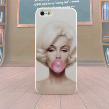 Stylish Marilyn Monroe Bubble Gum Hard Cover Case For iPhone 5 5G 5S Protective Back Case