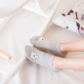 Summer funny women s Short Socks cute cartoon animal patterns cotton socks for women fashion creative