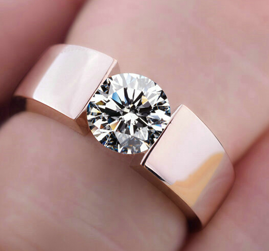 Classic Engagement Ring 18K real rose gold plated AAA Arrows CZ Diamond lovers promise Ring for