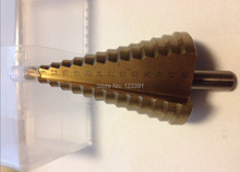 1 unid triángulo de mango de 6 – 45 mm HSS 4241 recta Step Drill Bit Set core Drill Bit recubierto TIN cono paso brocas hole cutter
