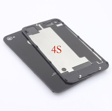Hot Sale Black GSM For iPhone 4 4G /4S Compatible Back Cover Door Rear Panel Plate Glass Housing Replacement Free Shipping H001