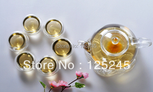1 heat reistant glass teapot 600ml 6 double wall glass tea cups 7pcs set coffee tea