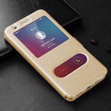 HuaWei Honor 5X Leather Case High Quality With Window View Protector Flip Cover Case For HuaWei Honor 5X Play Mobile Phone