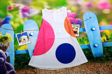 Summer style 2015 girl dress for the girl clothes for baby clothes 2-11 years old children sleeveless dot With girl dress