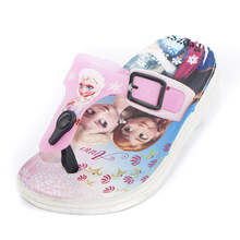 new 2015 Summer Girl cartoon anna elsa beach slipper baby Height Increasing sandal kids shoes Beach