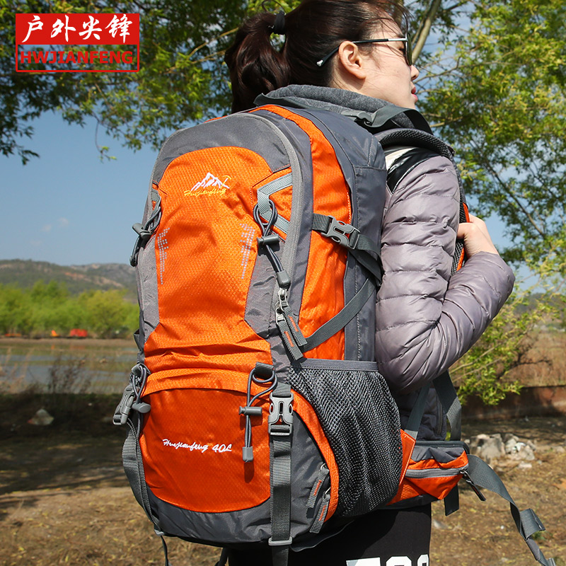 Outdoor spikeing professional mountaineering bag travel bag double-shoulder male sports bag backpack outdoor bag female