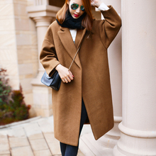 Oversized Wool Coat With Quilting Winter Warm Trench coats abrigos mujer Grey Camel Long Thick Women Wool Coats Plus Size