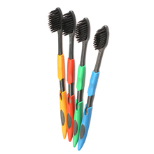 4PCS Double Ultra Soft Toothbrush Bamboo Charcoal Nano Brush Oral Care QbO