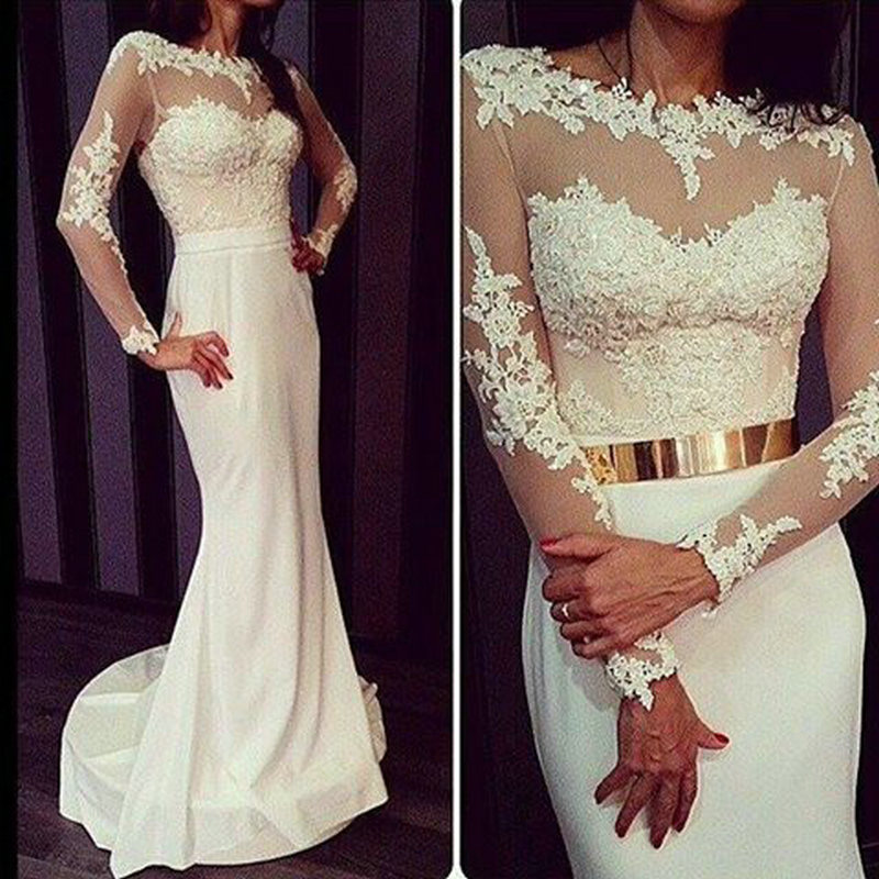 white wedding dress gold jewelry