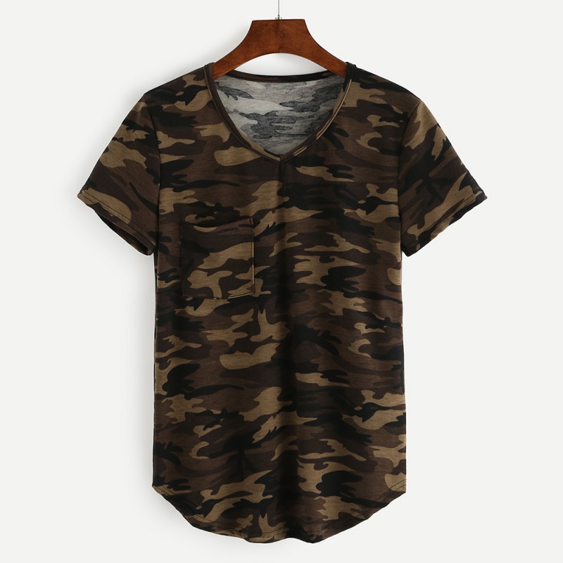 camouflage print t shirt