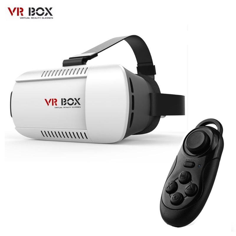 Buy VR Headset + Game Pad LIMITED QUANTITY @ BEST PRICE- Virtual Reality 3D  Glasses Google Cardboard VR Box With Mini Gamepad Online @ ₹3499 from  ShopClues