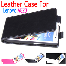 New Protective PU Leather Flip Case Cover for Lenovo A820 Smartphone 3-Color Fashion Lenovo Leather Phone Case For A820 Case