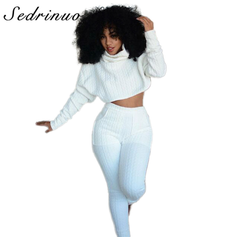 Rompers Womens Jumpsuit Plus Size Jumpsuit Two Piece Outfits White Long Sleeve Crop Top and