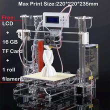 new arrival size220 220 235mm High Quality Precision Reprap Prusa i3 DIY 3d Printer kit with16GB