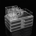 1Pcs Makeup Cosmetic Organizer Clear Acrylic Drawers Holder Case Box Jewelry Storage