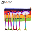 Best Deal New Fashion Rainbow Hair Cosmetic Makeup Brushes Set Foundation Eye shadow Blusher Powder Blending