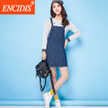 Women Summer Denim Dress 2016 New Casual Sexy Slim Bandage Pencil Mini Jeans Dresses Korean Spring