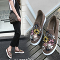 NEW Hot Autumn Loafer Espadrilles Women Shoes 2017 Round toe Crystal Comfort Shoes Woman Slip On