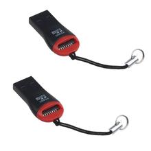 Beautiful Gift New 2PCS USB 2.0 Micro SD SDHC TF Flash Memory Card Reader Mini Adapter For Laptop Free Shipping Feb23