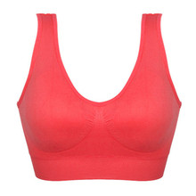 Women Sports Bra Vest Cropped Tops Underwear Padded Bras No wire Rims Gym